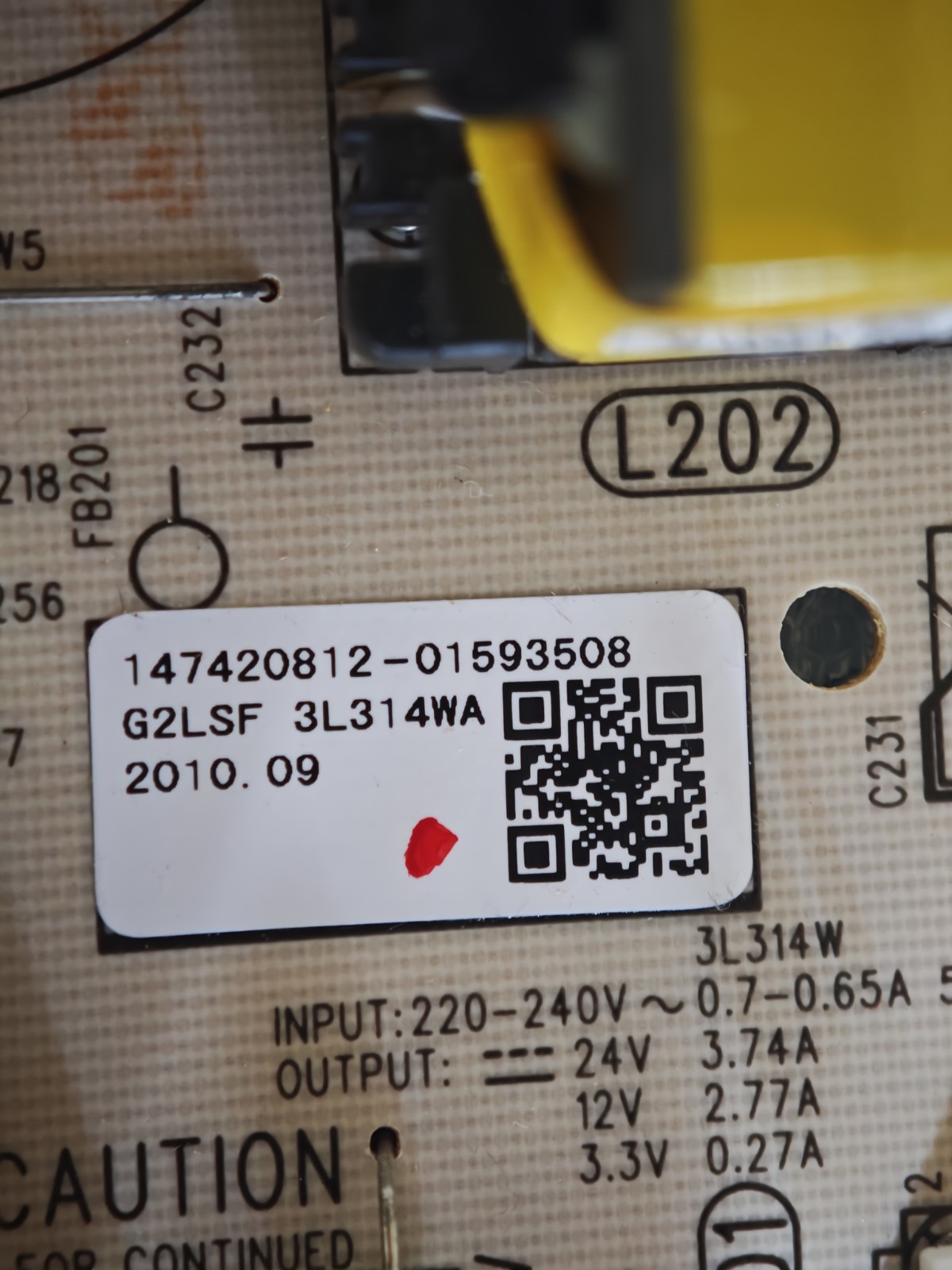 Sony 1-474-208-12 G2LS-F Power Supply Board KDL-32BX300 Tested - immagine 6