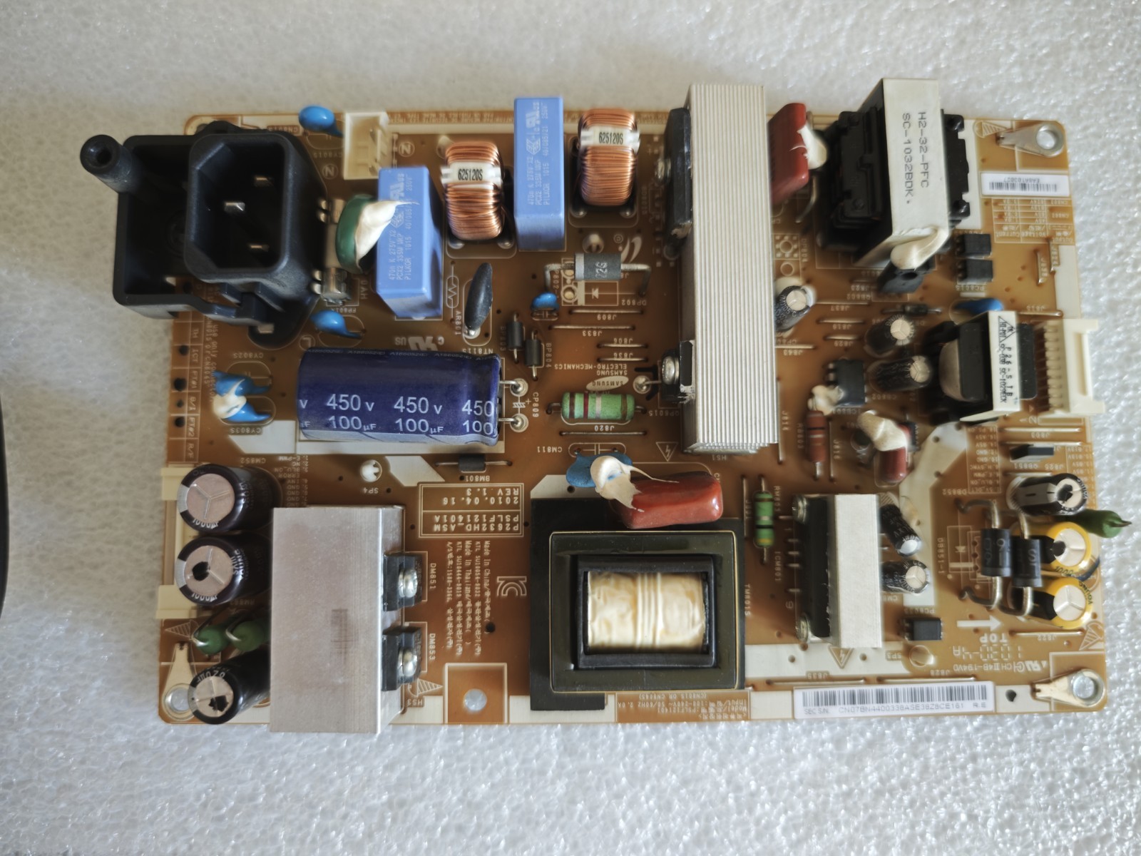 Samsung BN44-00338A PSLF121401A Power Supply Board TV Tested Working