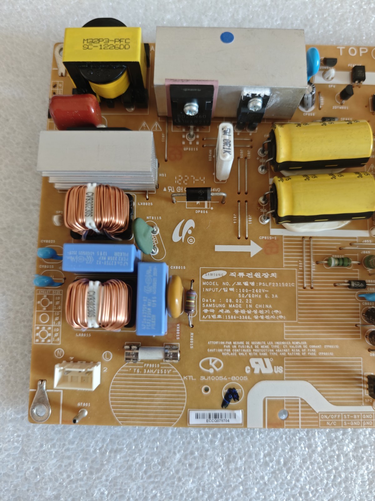 Samsung BN44-00216A PSLF231501C Power Supply Board TV Tested Working - immagine 2