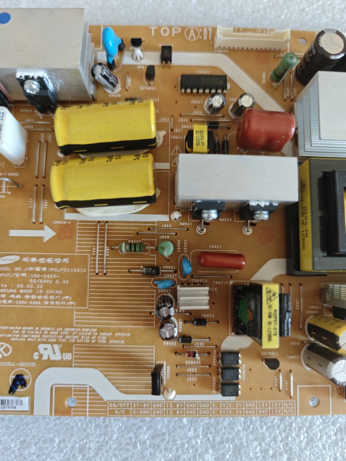 Samsung BN44-00216A PSLF231501C Power Supply Board TV Tested Working - immagine 3