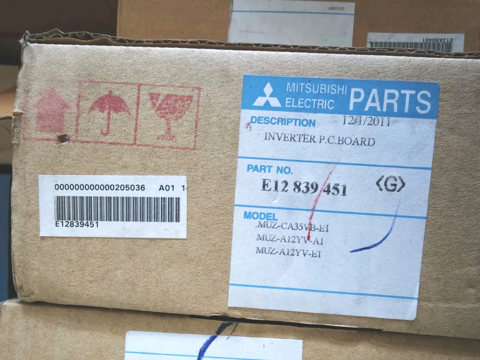 Mitsubishi E12839451 Scheda Inverter PCB MUZ-A12YV