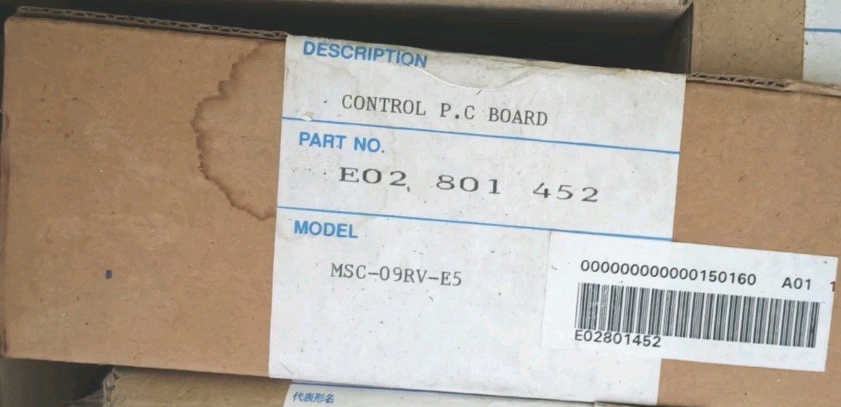 Mitsubishi E02 801 452 Control P.C Board MSC-09RV-E5 PCB Clima