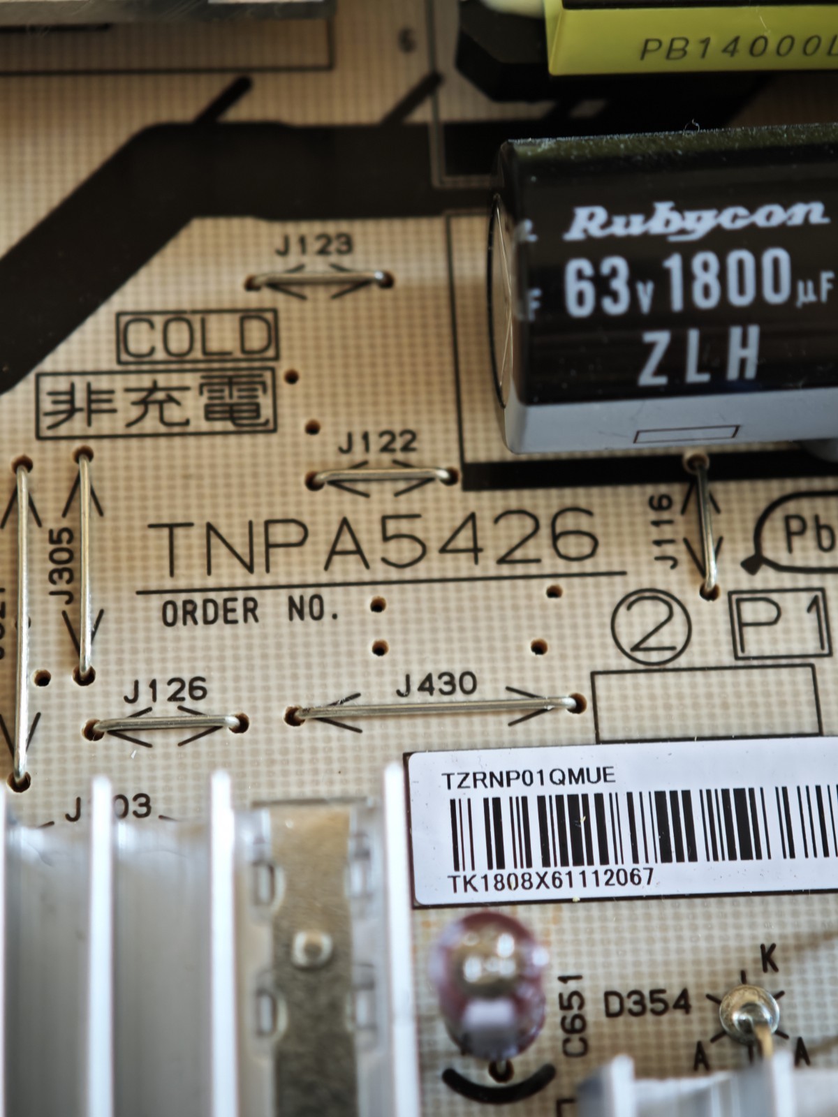 Panasonic TNPA5426 (2) P1 TZRNP01QMUE Power Supply TX-P50VT30E Tested - immagine 5