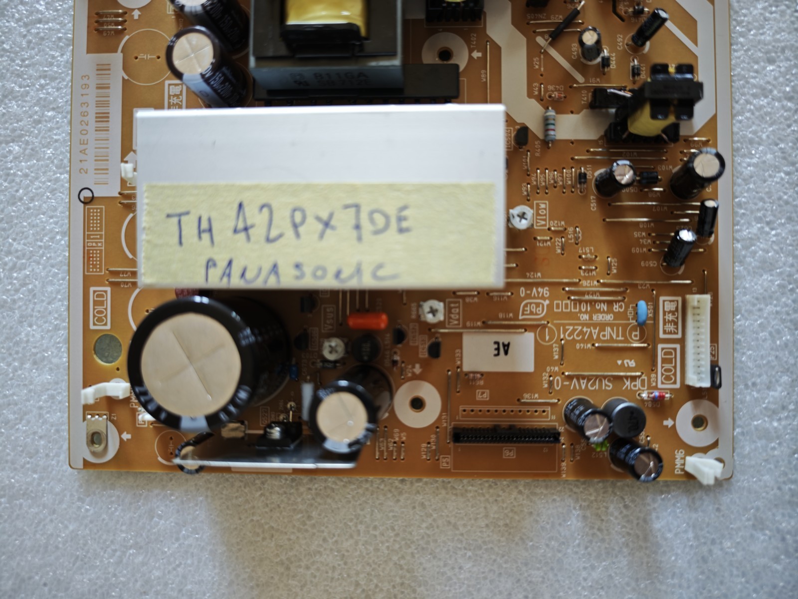 Panasonic TNPA4221 (1) AE Power Supply Board TH-42PX70E Plasma Tested Working - immagine 2