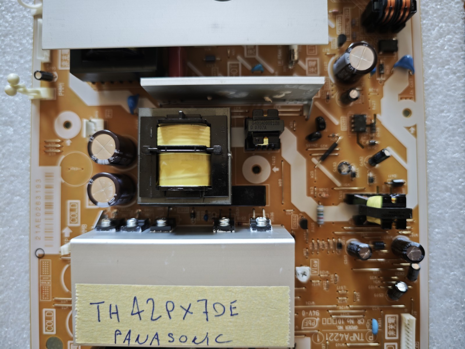 Panasonic TNPA4221 (1) AE Power Supply Board TH-42PX70E Plasma Tested Working - immagine 3